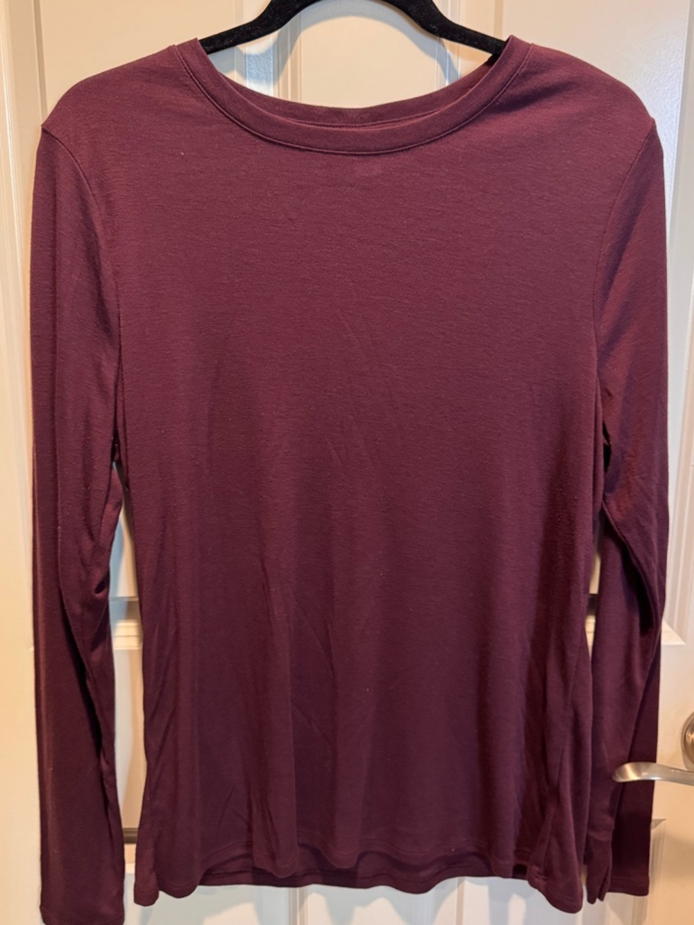 Old Navy Long Sleeve Crewneck Top - Plum Wine